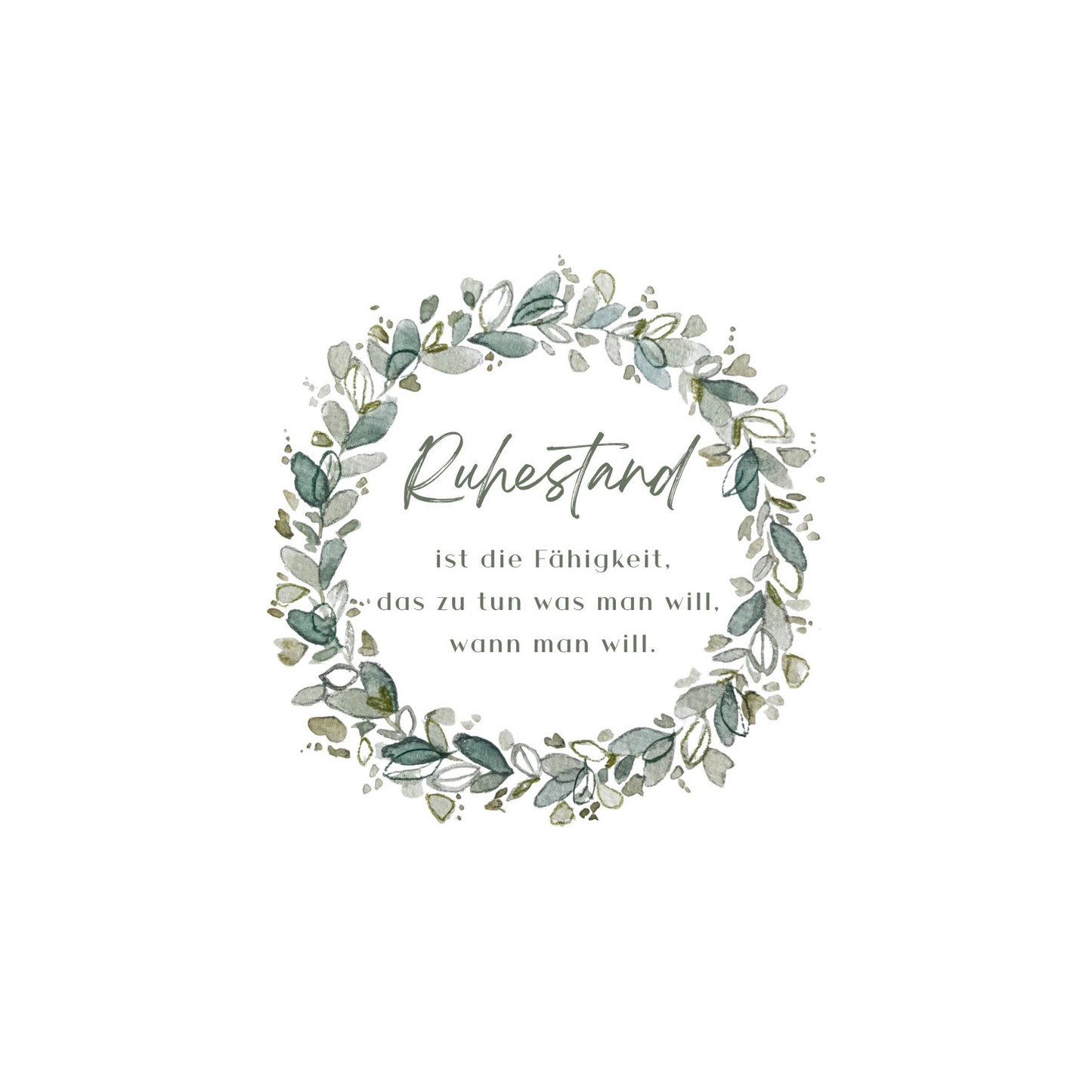 Karte Ruhestand Kranz Christinas Kartenkunst