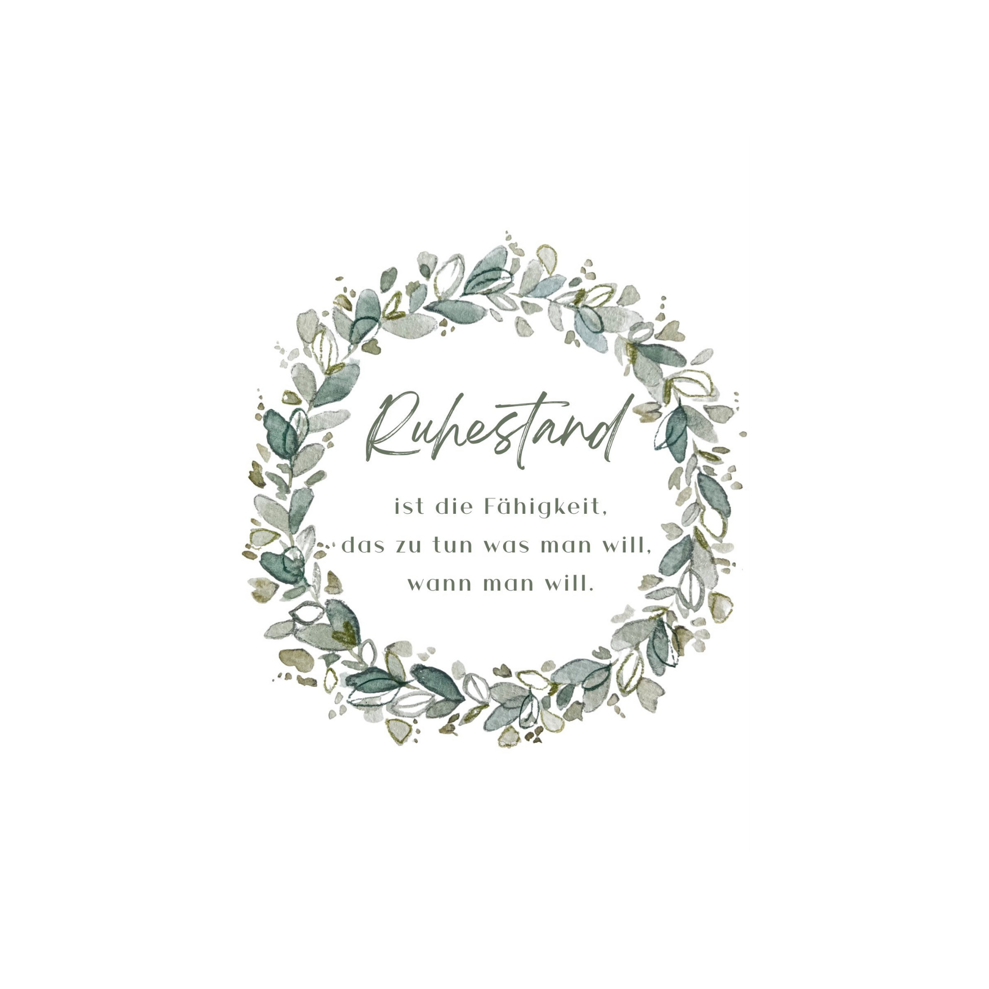 Karte Ruhestand Kranz Christinas Kartenkunst