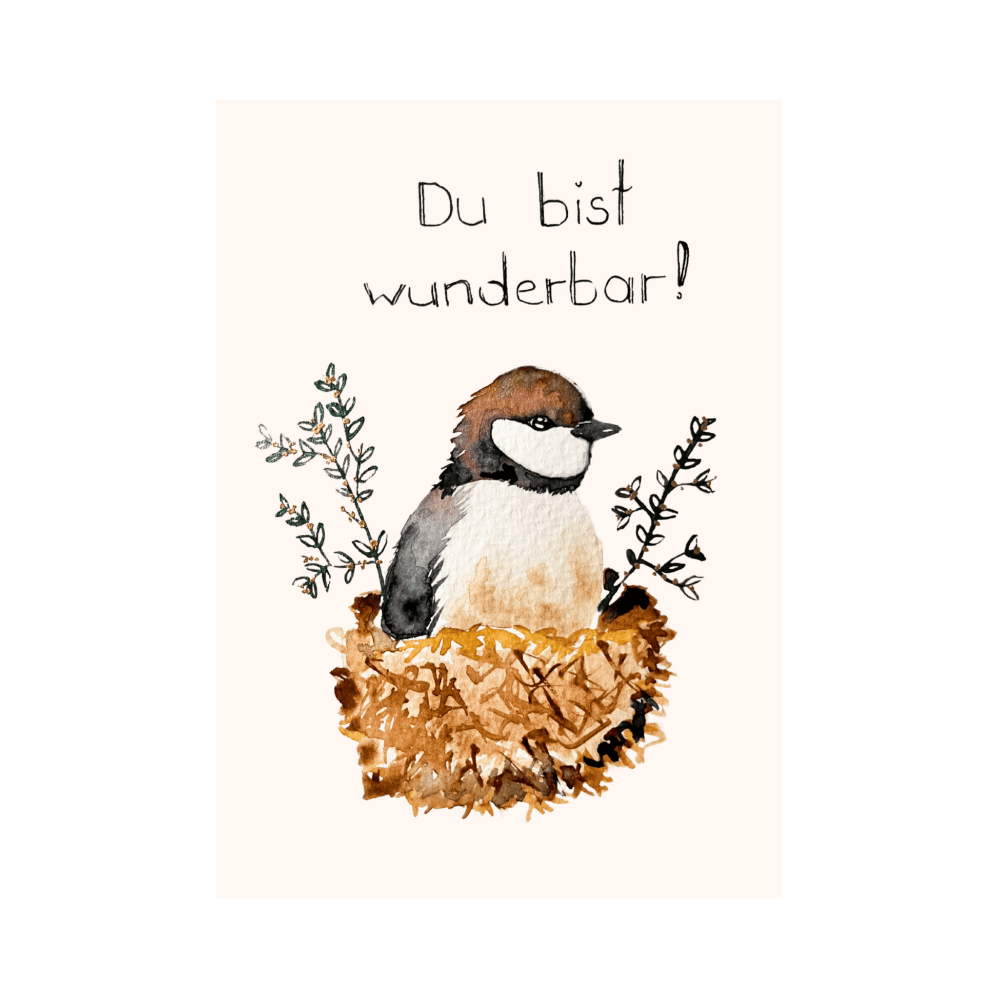 Karte Du bist wunderbar Christinas Kartenkunst