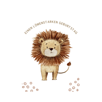 Karte Löwenstarker Geburtstag Christinas Kartenkunst