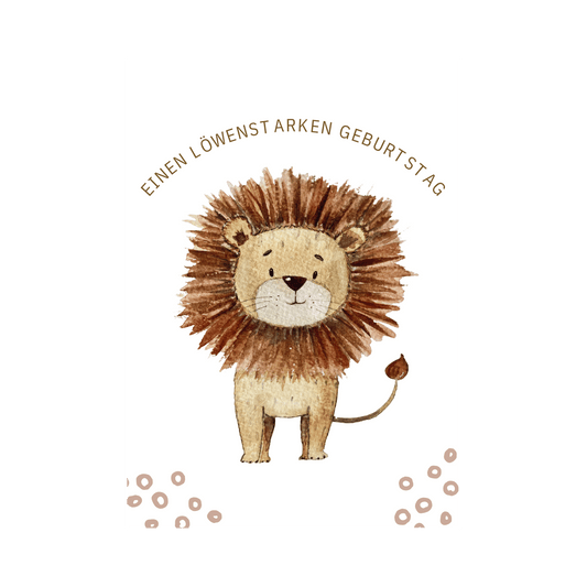 Karte Löwenstarker Geburtstag Christinas Kartenkunst