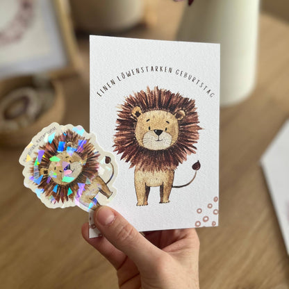 Karte Löwenstarker Geburtstag Christinas Kartenkunst