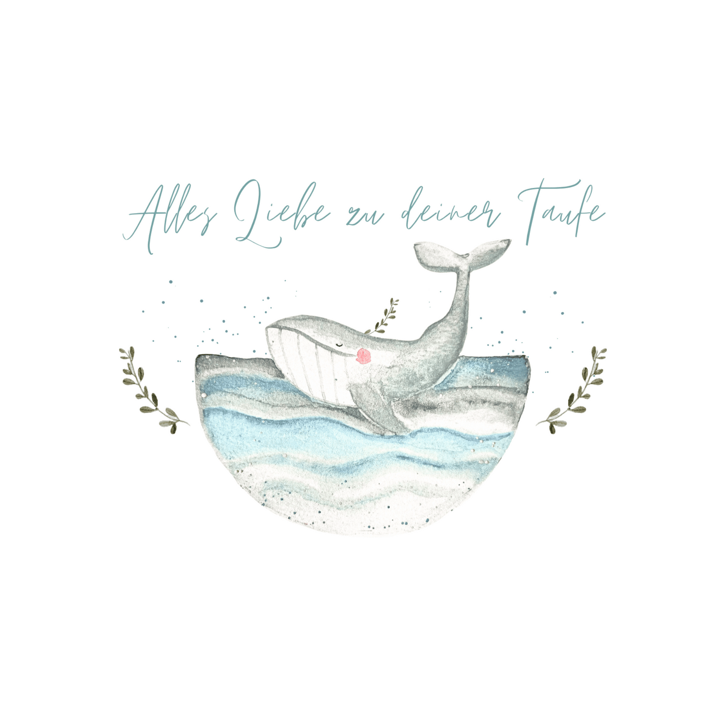 Karte Taufe Wal Christinas Kartenkunst