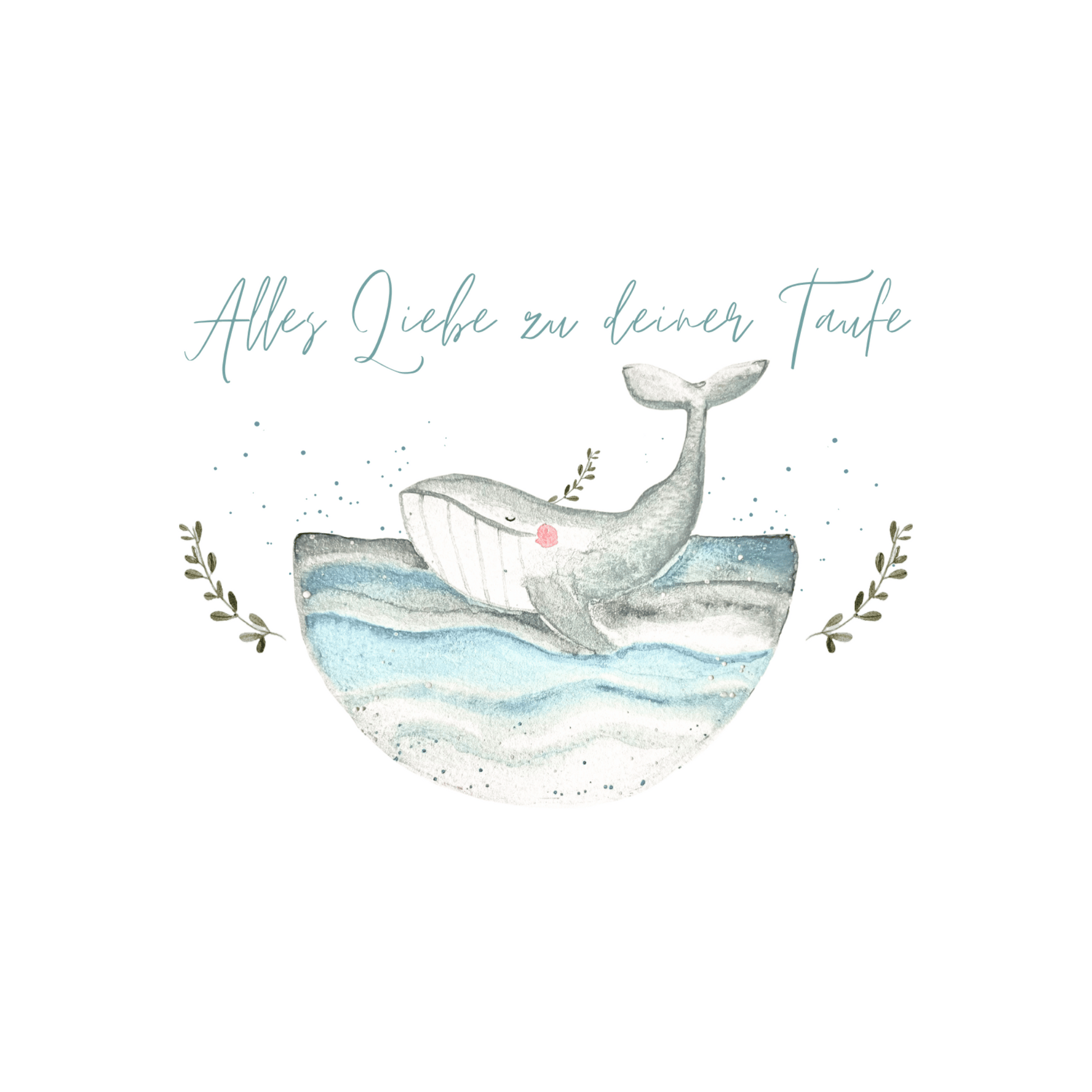 Karte Taufe Wal Christinas Kartenkunst