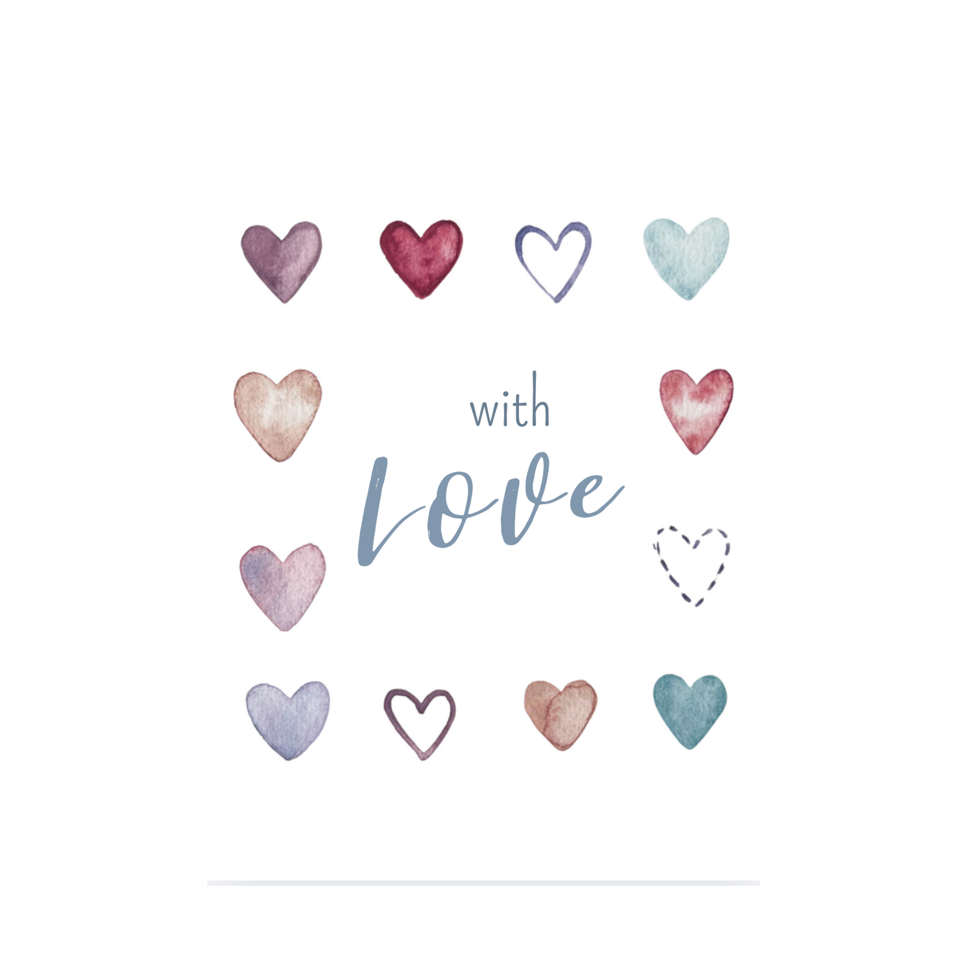 Karte with Love direkt mit persönlichen Worten von Christinas Kartenkunst