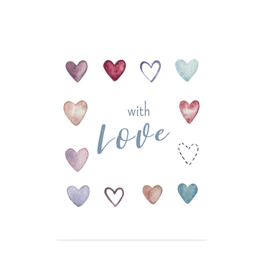 Karte with Love direkt mit persönlichen Worten von Christinas Kartenkunst