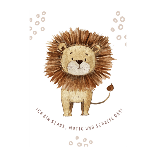 Poster Löwe Christinas Kartenkunst