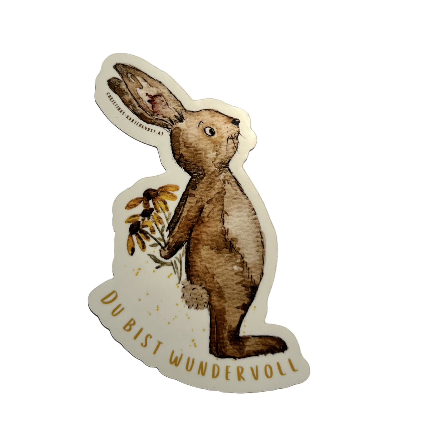 Sticker Hase wundervoll