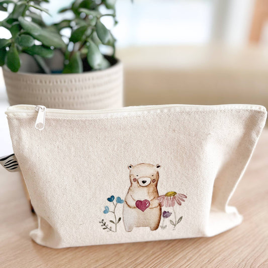 Stofftasche mit Bügelbild Bär Christinas Kartenkunst