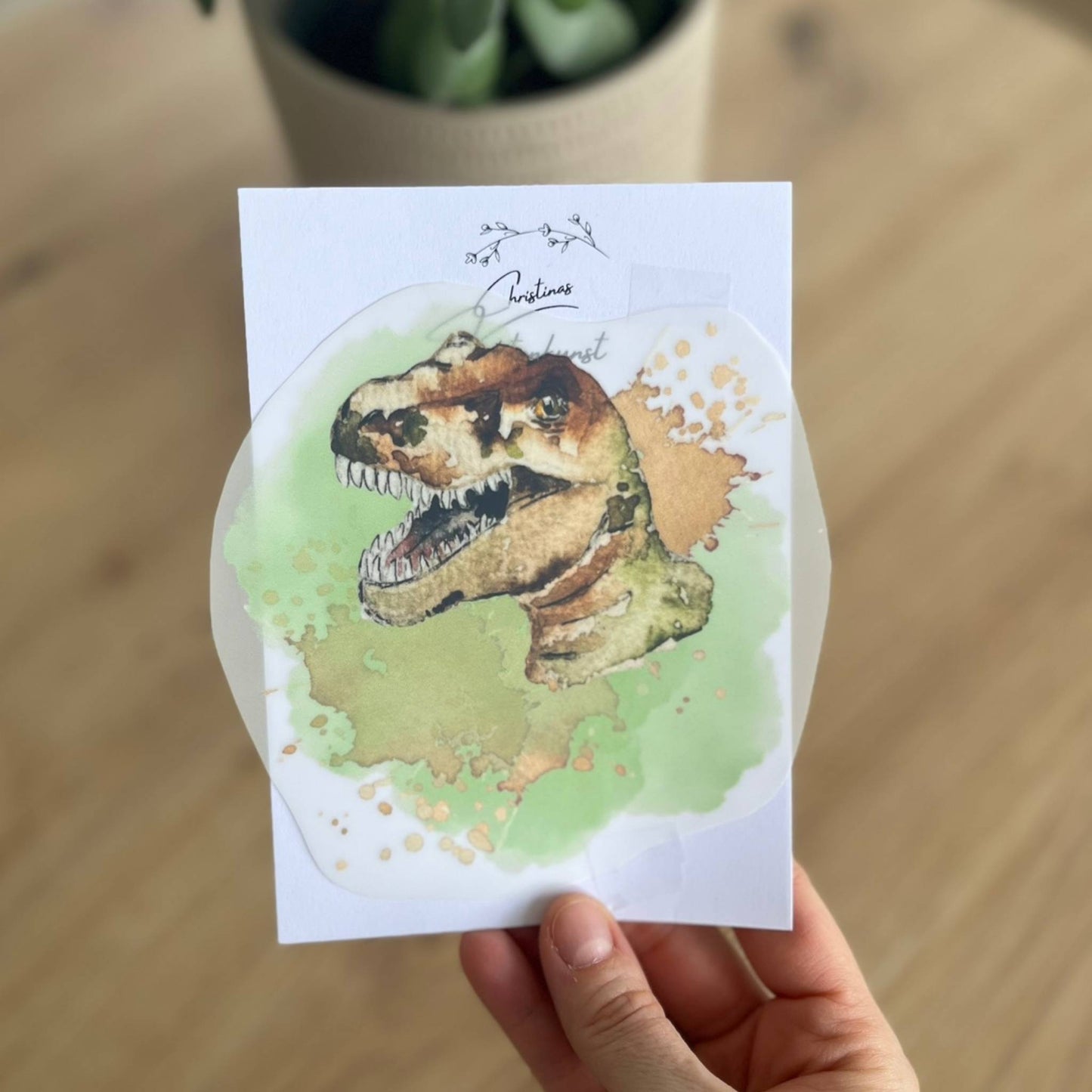 Bügelbild Raptor Christinas Kartenkunst