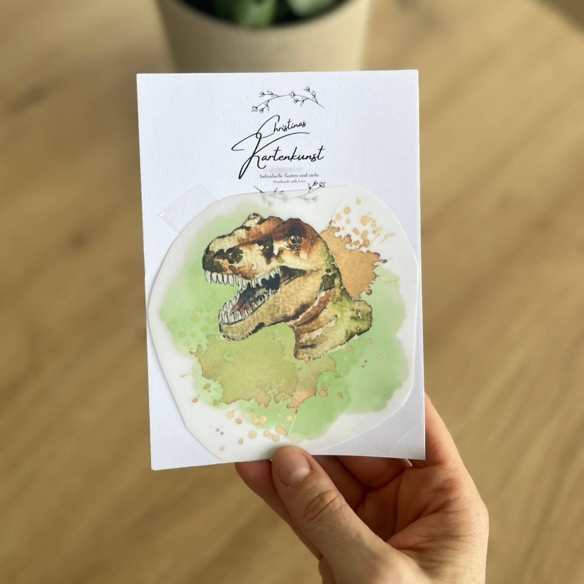 Bügelbild Raptor Christinas Kartenkunst
