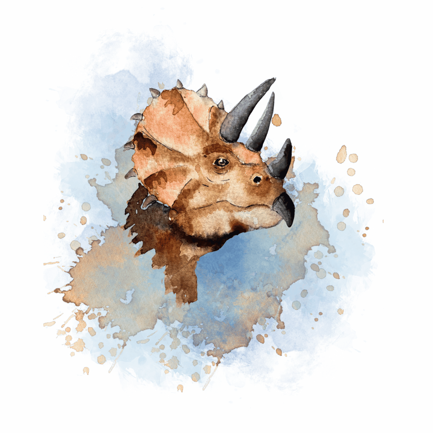 Bügelbild Triceratops Christinas Kartenkunst