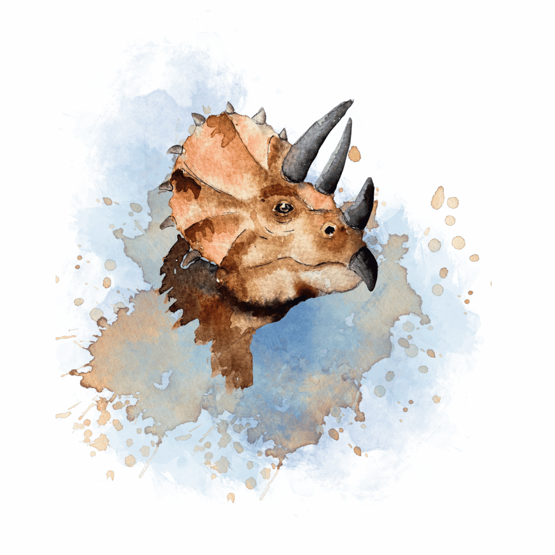 Bügelbild Triceratops Christinas Kartenkunst