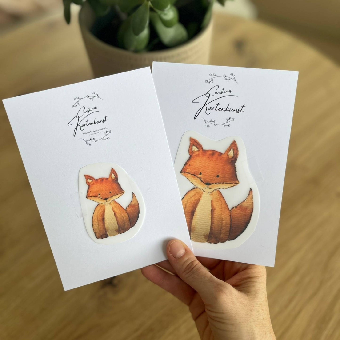 Bügelbild Fuchs Christinas Kartenkunst