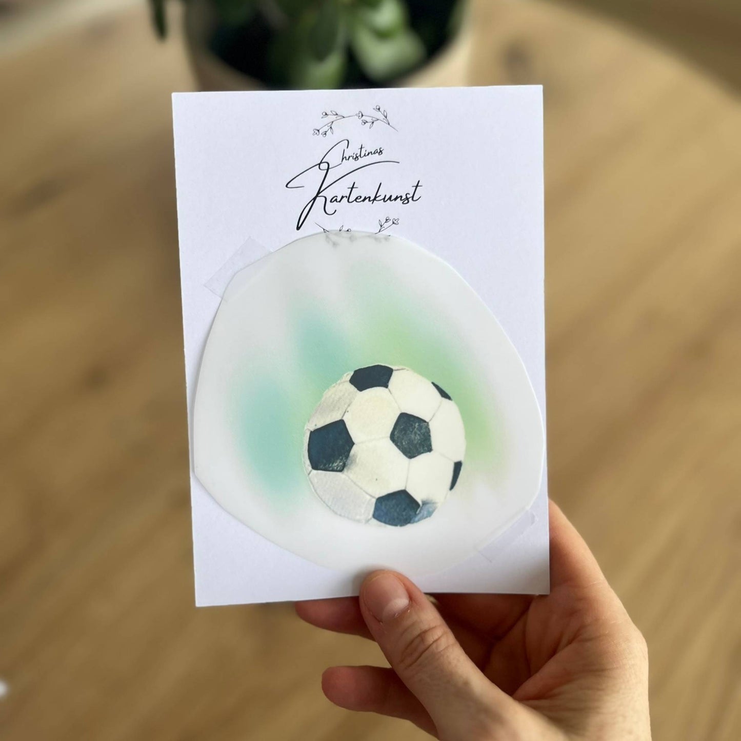 Bügelbild Fussball Christinas Kartenkunst