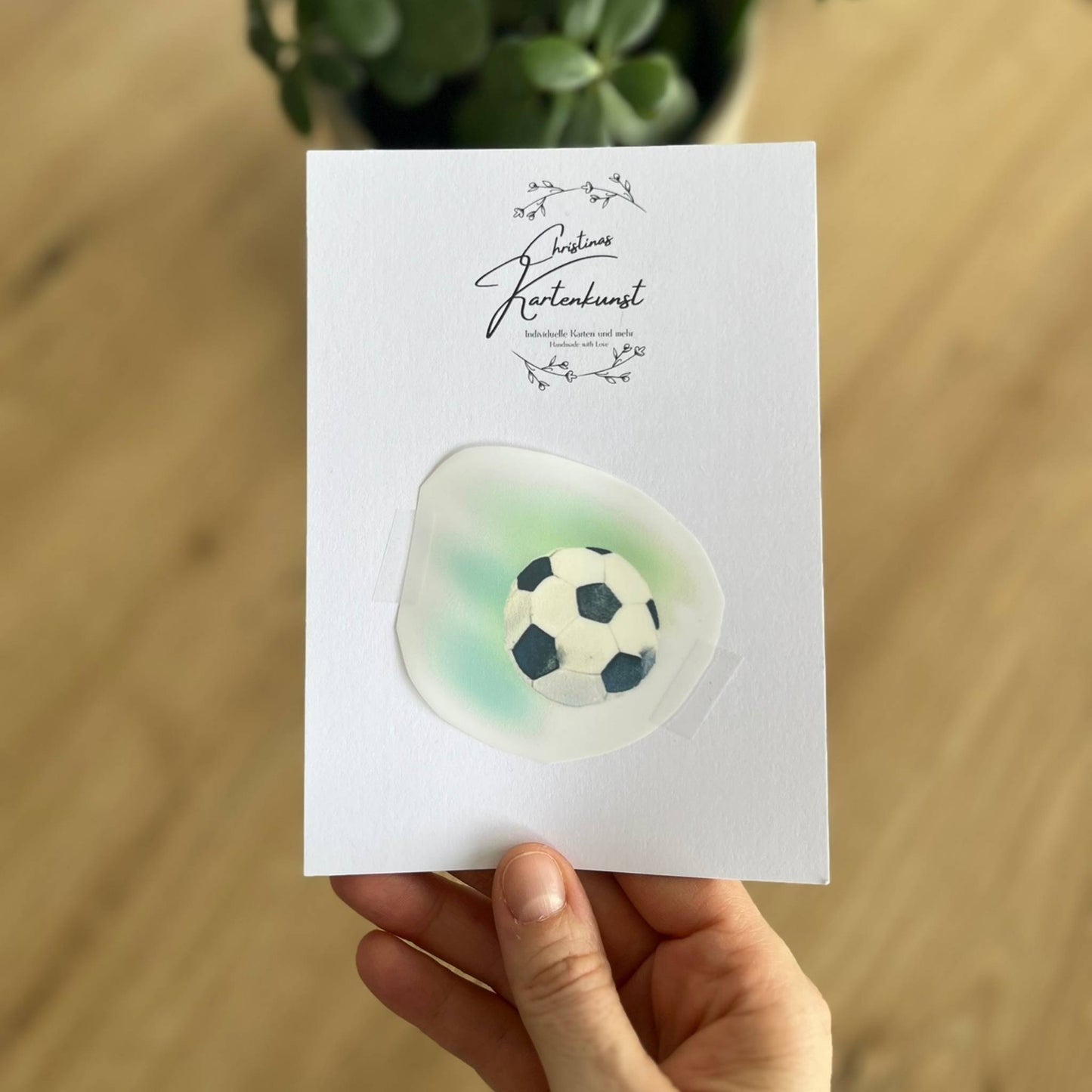 Bügelbild Fussball Christinas Kartenkunst