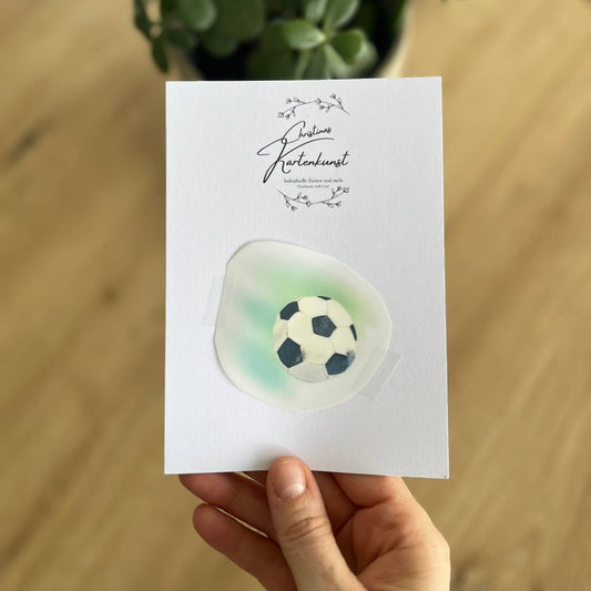 Bügelbild Fussball Christinas Kartenkunst