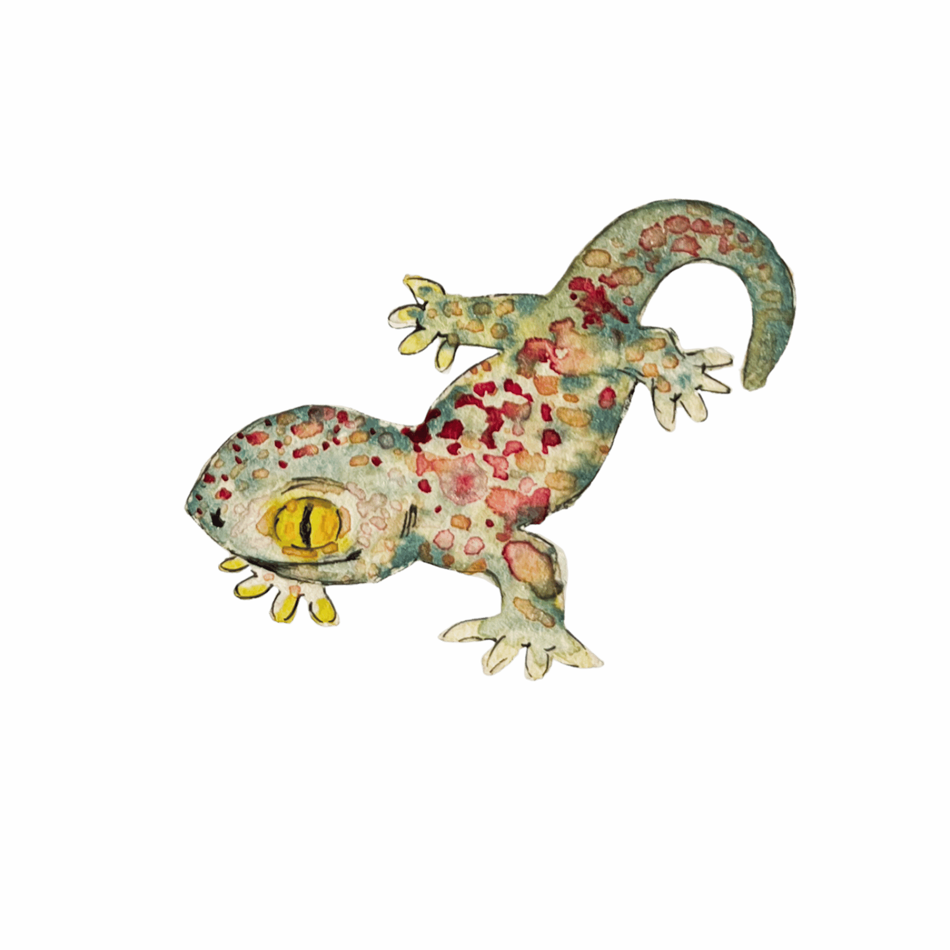 Bügelbild Gecko Christinas Kartenkunst
