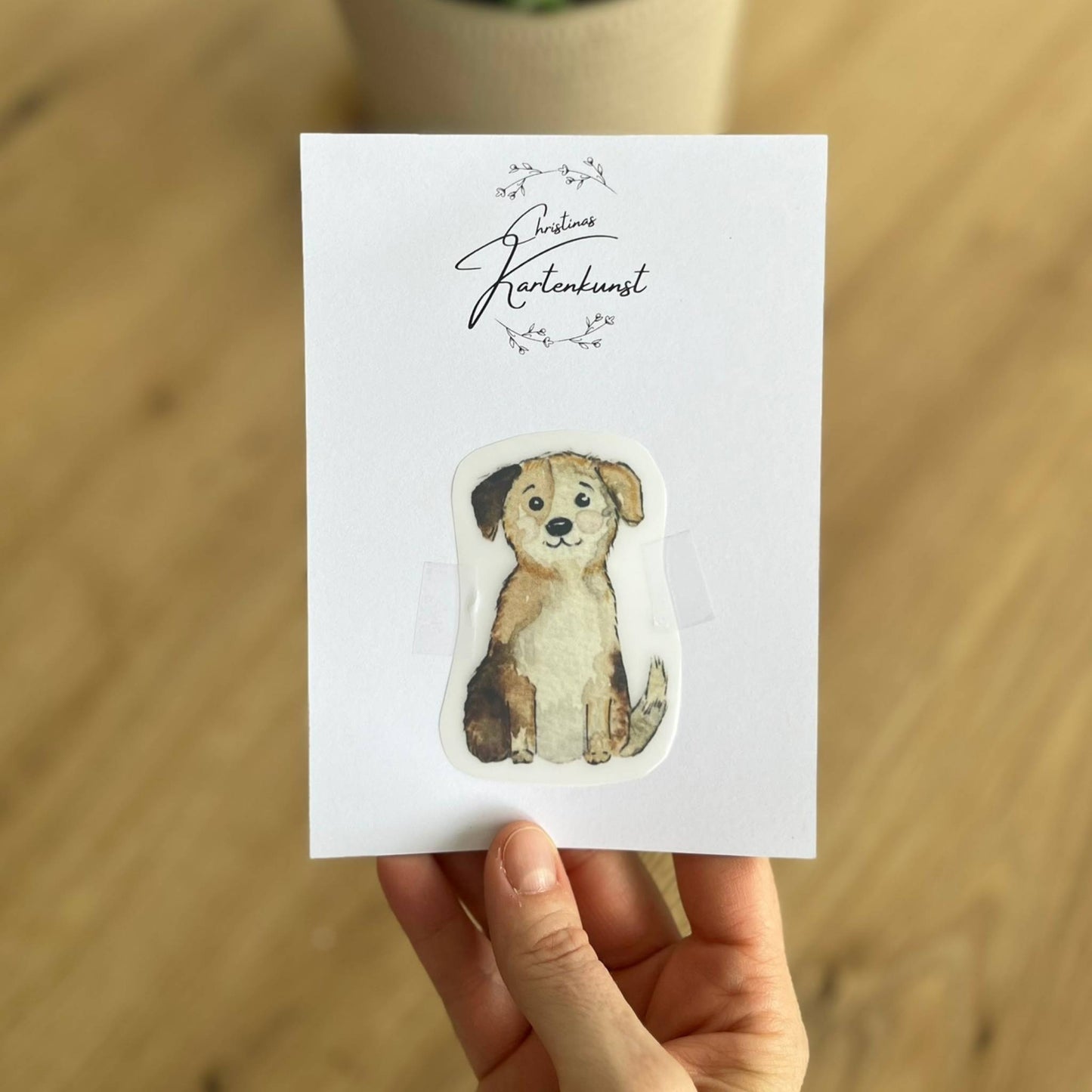 Bügelbild Hund Christinas Kartenkunst