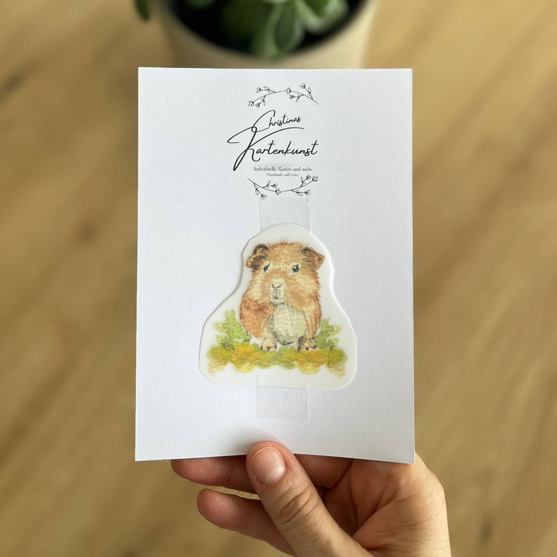 Bügelbild Meerschwein Christinas Kartenkunst