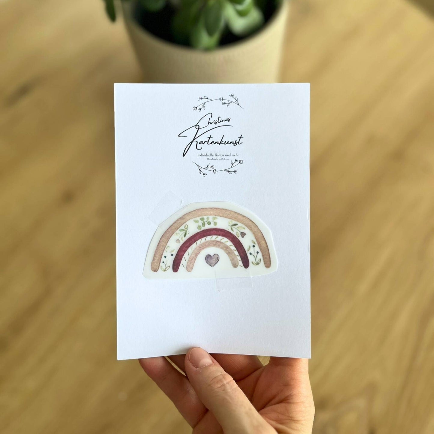 Bügelbild Regenbogen Christinas Kartenkunst