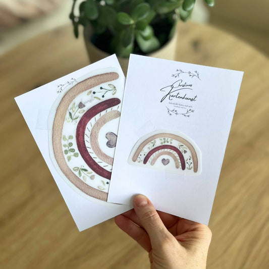 Bügelbild Regenbogen Christinas Kartenkunst