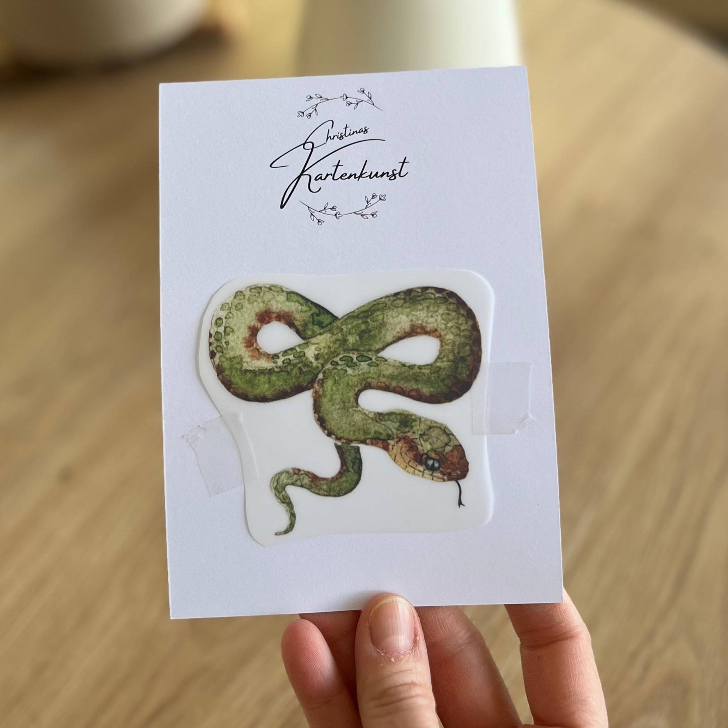 Bügelbild Schlange Christinas Kartenkunst