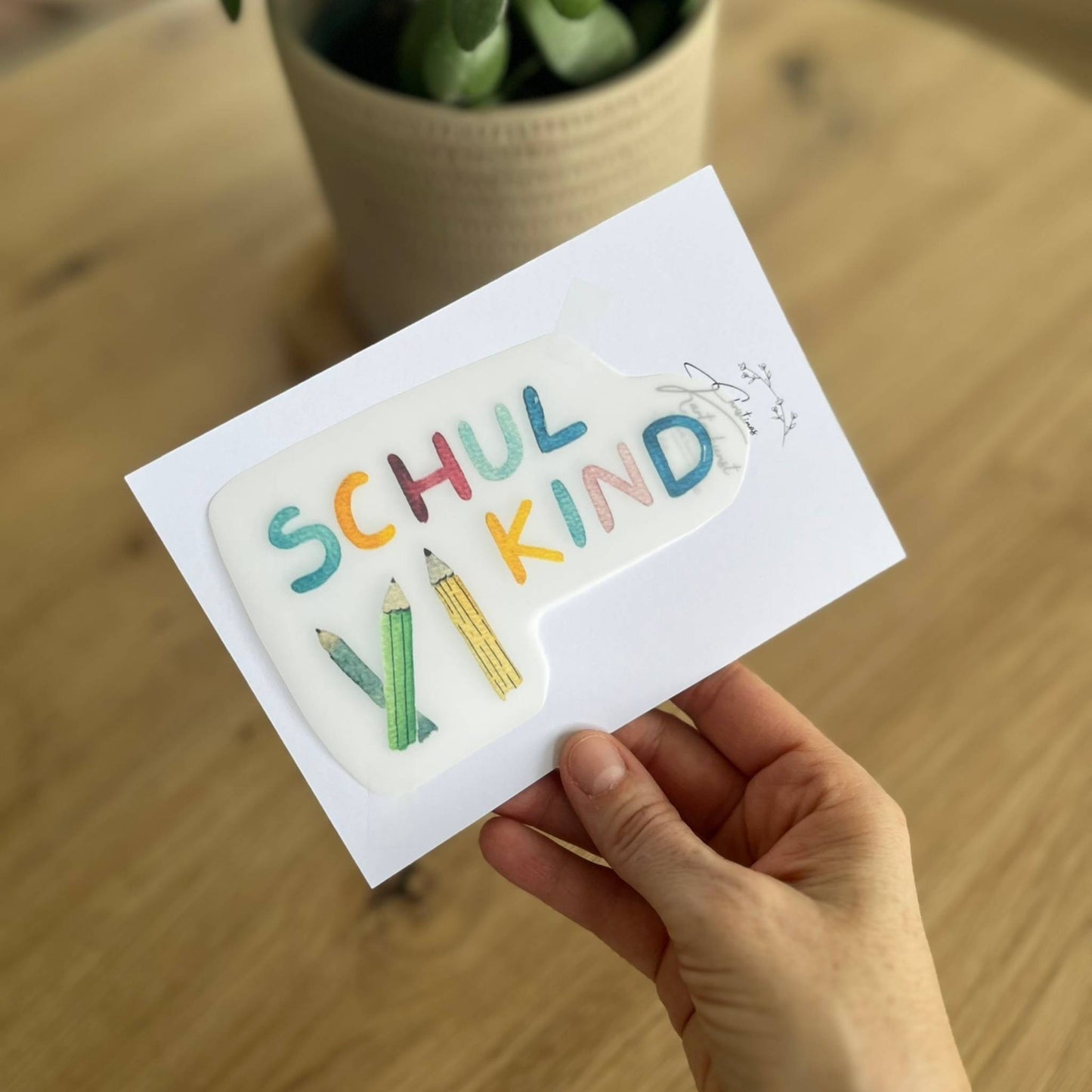Bügelbild Schulkind Christinas Kartenkunst