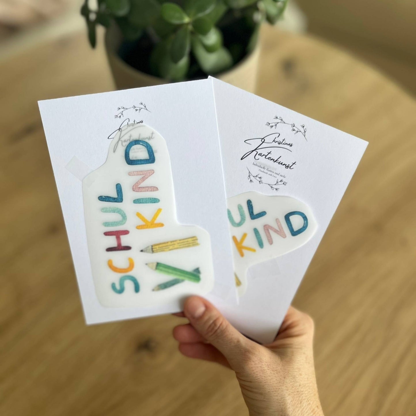 Bügelbild Schulkind Christinas Kartenkunst