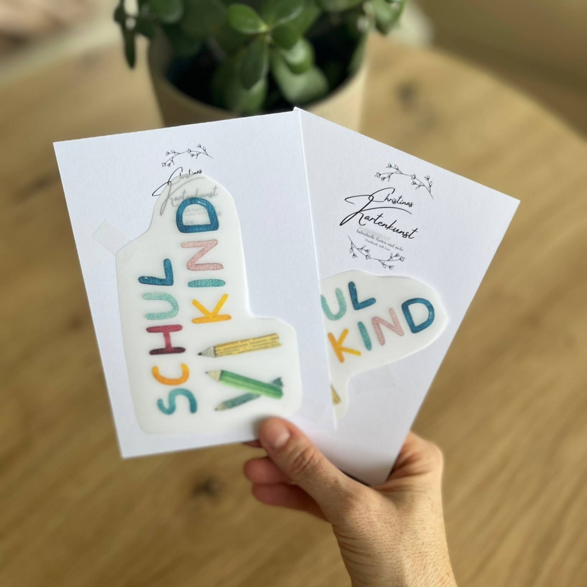 Bügelbild Schulkind Christinas Kartenkunst