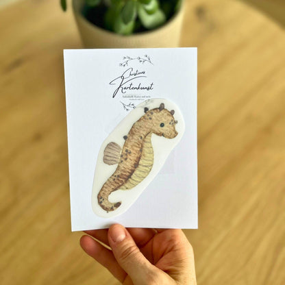 Bügelbild Seepferdchen Christinas Kartenkunst