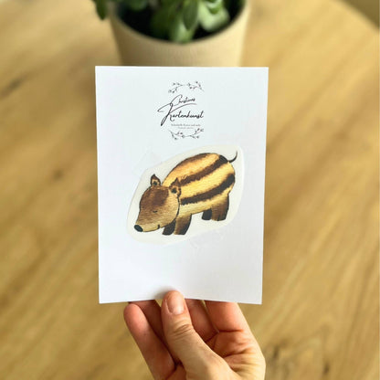 Bügelbild Wildschwein Christinas Kartenkunst