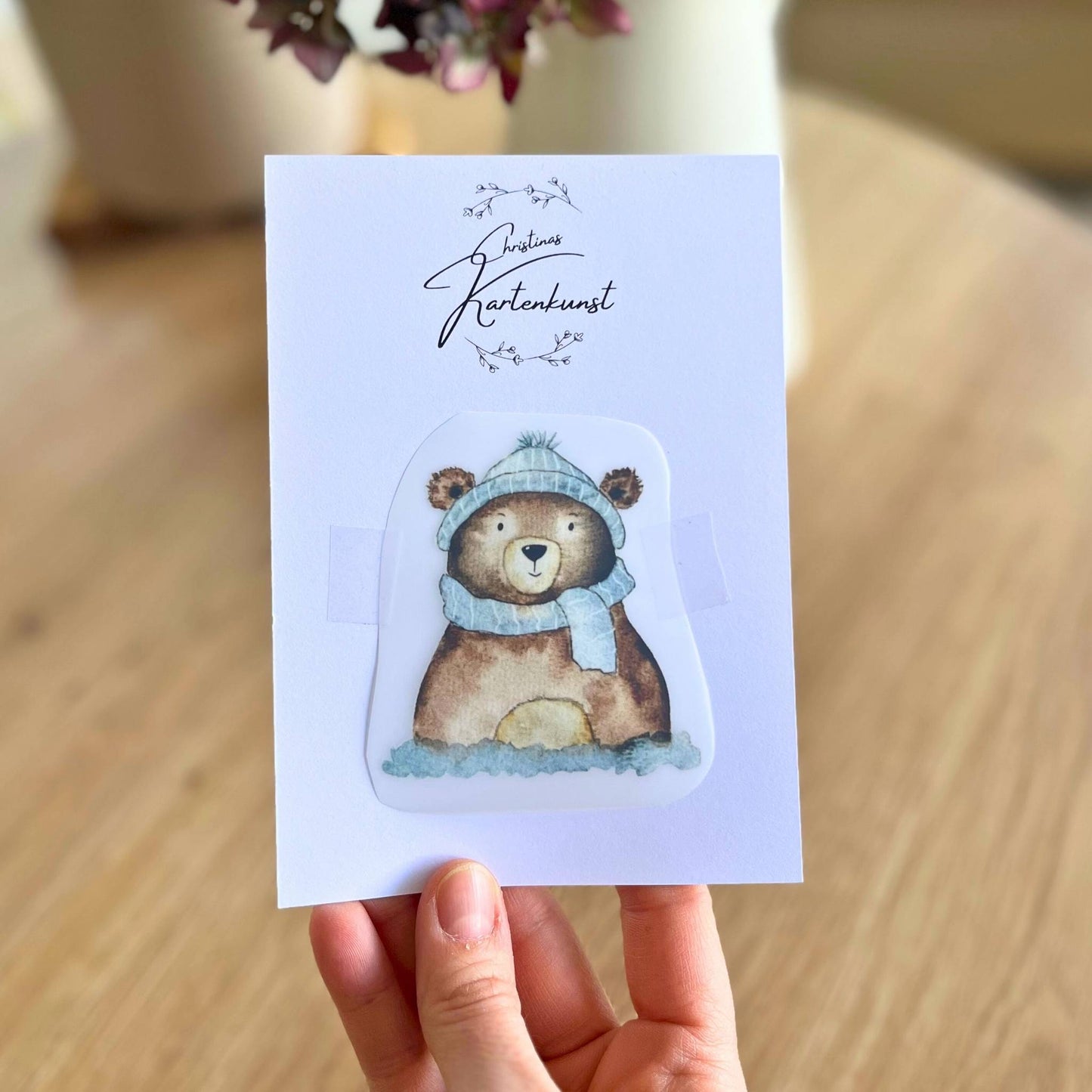Bügelbild Winterbär Christinas Kartenkunst