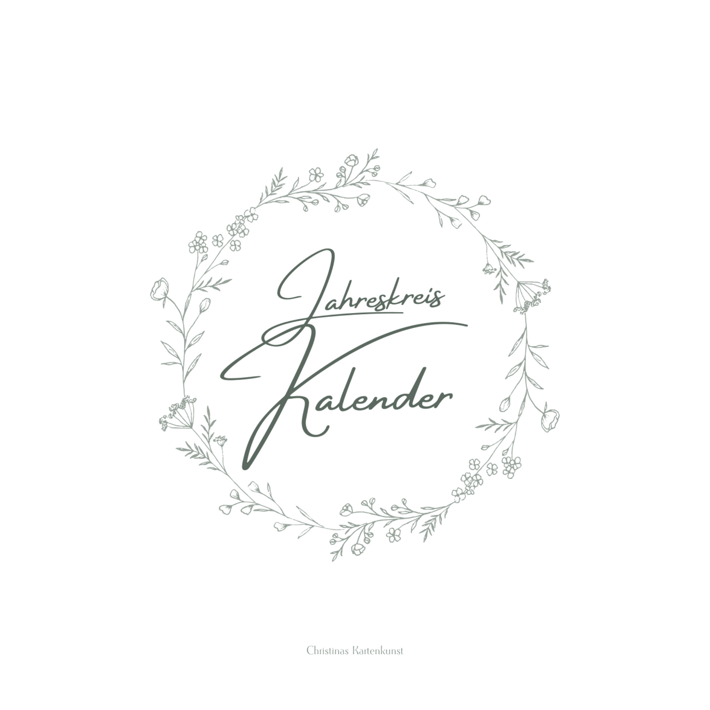 immerwährender Kalender Deckblatt Christinas Kartenkunst