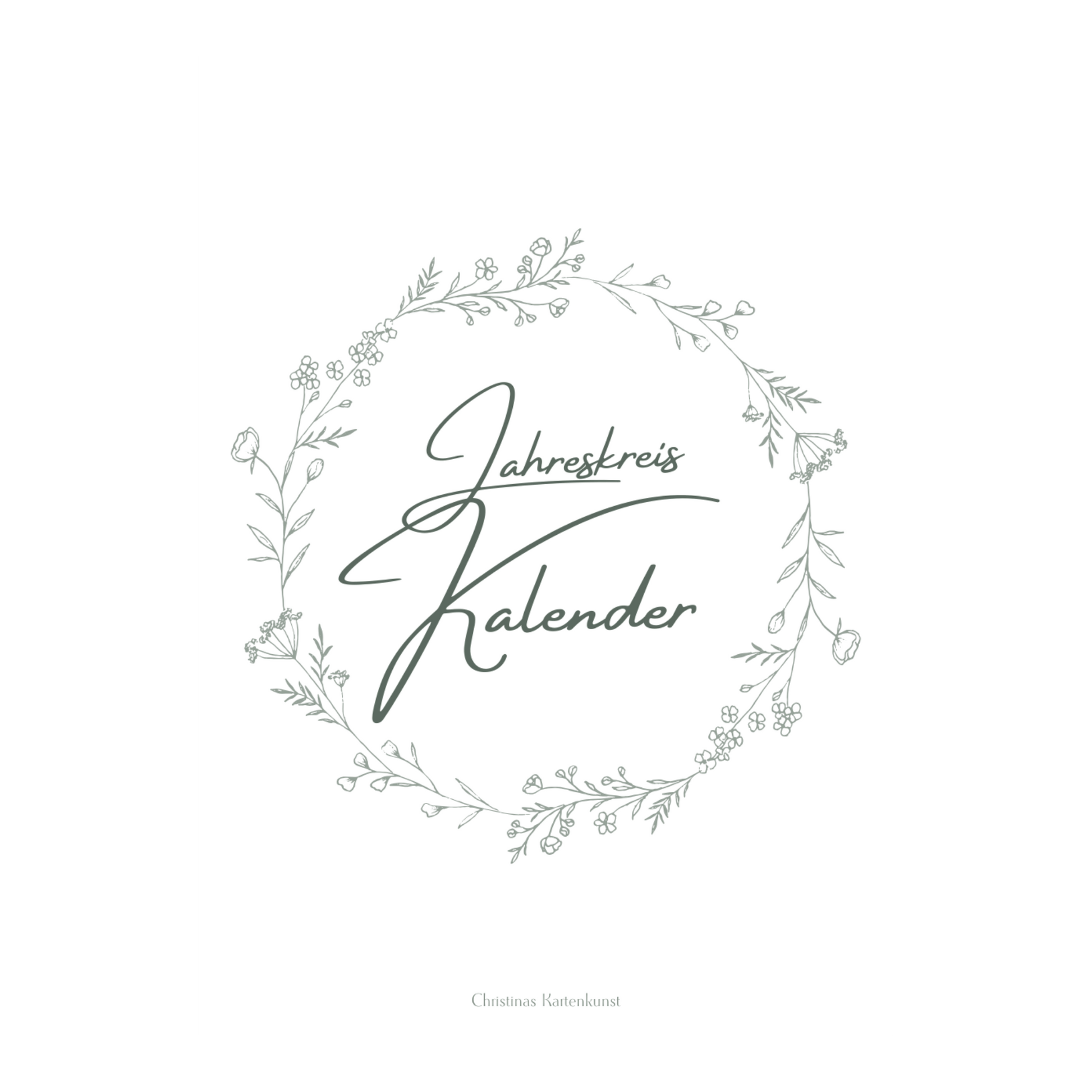 immerwährender Kalender Deckblatt Christinas Kartenkunst