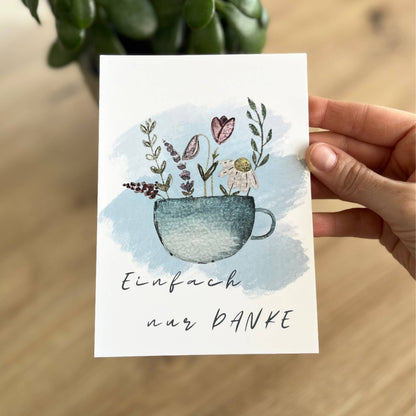 Karte Tasse Danke Christinas Kartenkunst