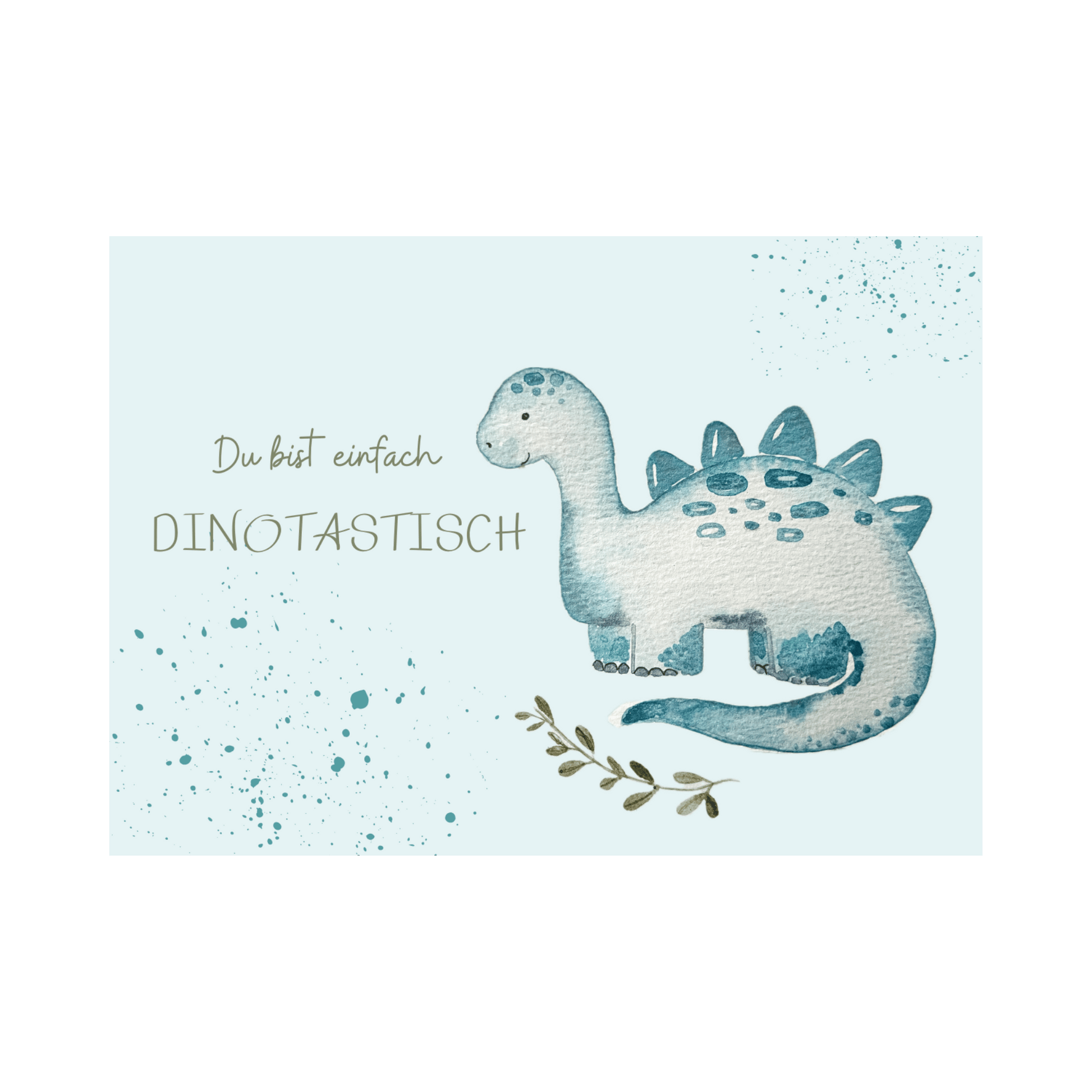Karte DINOTASTISCH Langhals Christinas Kartenkunst