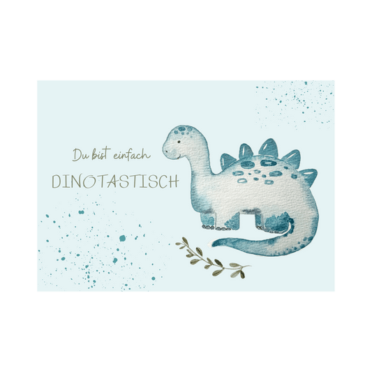 Karte DINOTASTISCH Langhals Christinas Kartenkunst