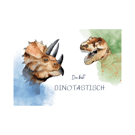Karte DINOTASTISCH wild Christinas Kartenkunst