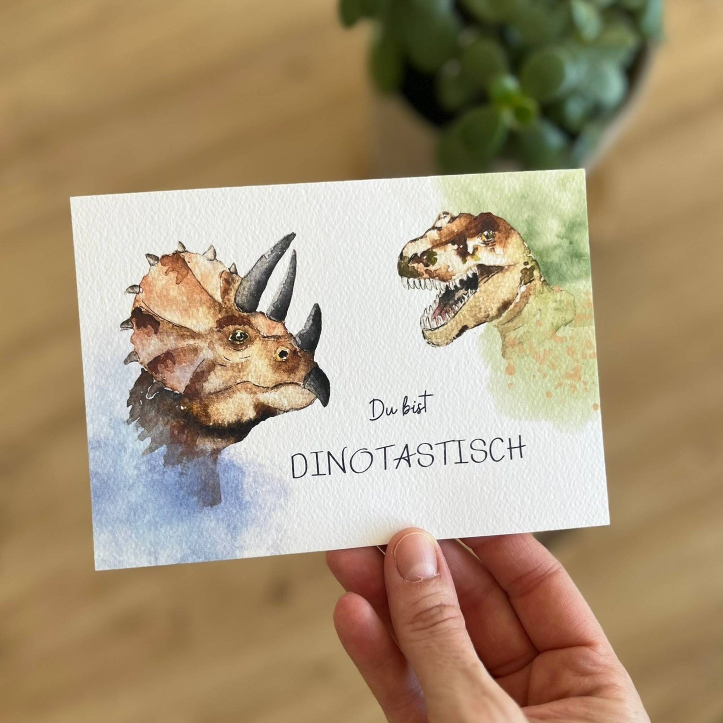 Karte DINOTASTISCH wild Christinas Kartenkunst