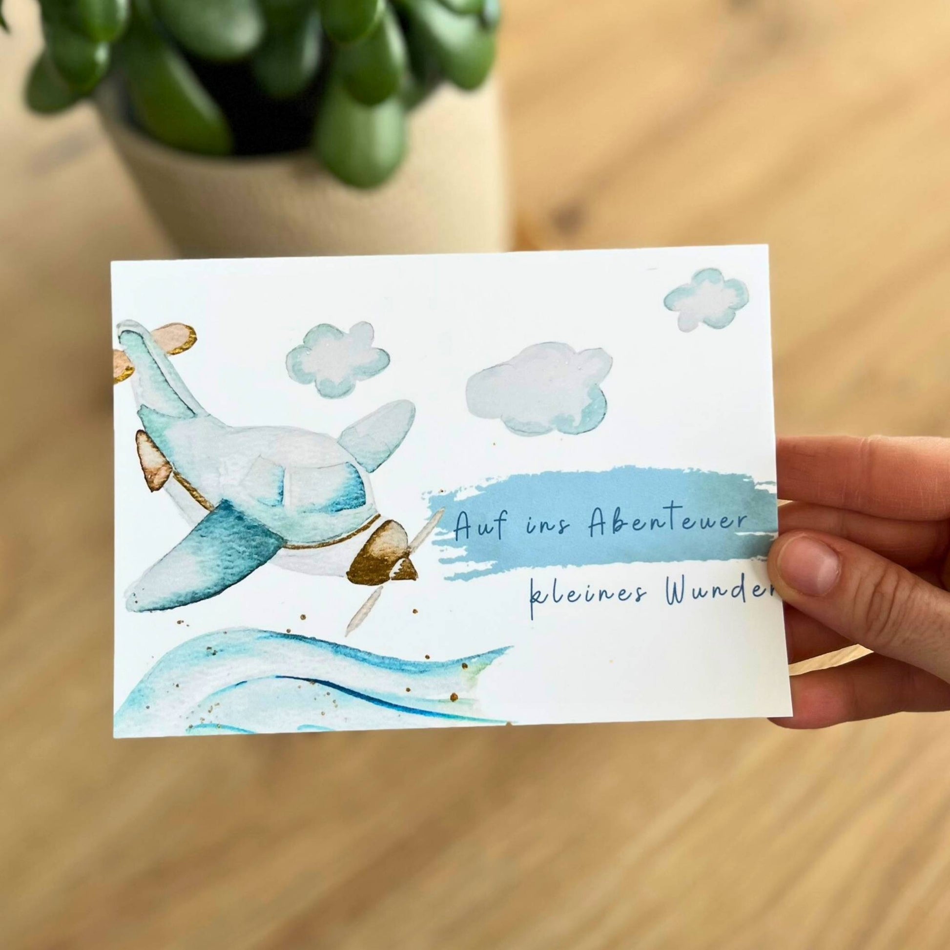 Karte Geburt Geburtstag Auf ins Abenteuer kleines Wunder Christinas Kartenkunst