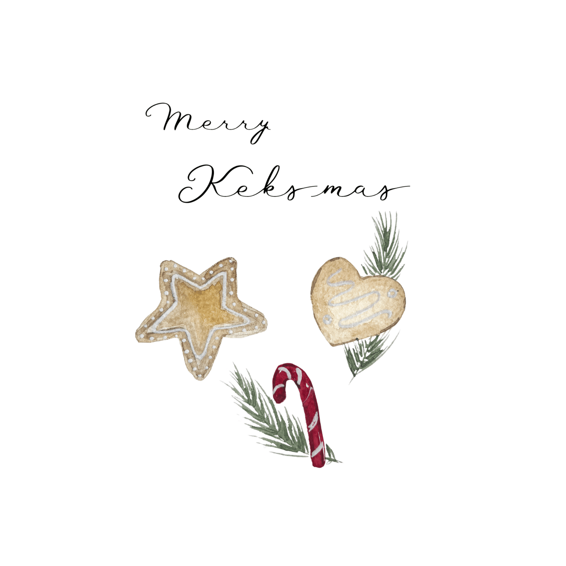 Weihnachtskarte Happy Keksmas Christinas Kartenkunst