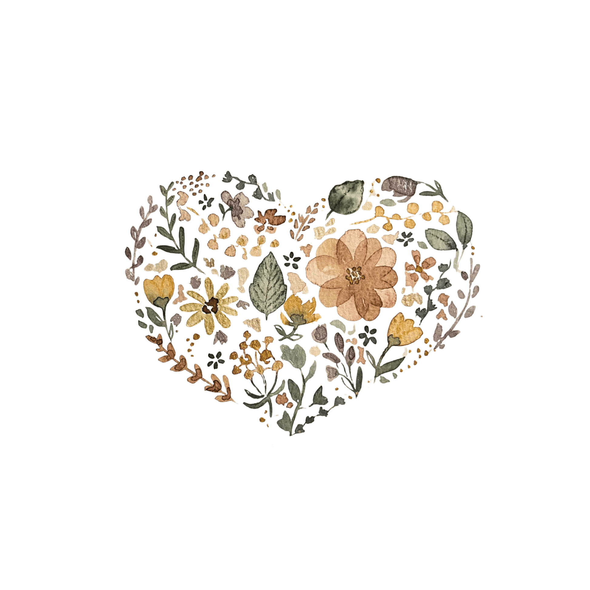 Karte Blütenherz beige Christinas Kartenkunst