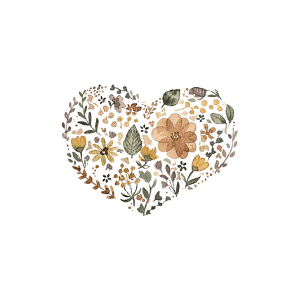 Karte Blütenherz beige Christinas Kartenkunst