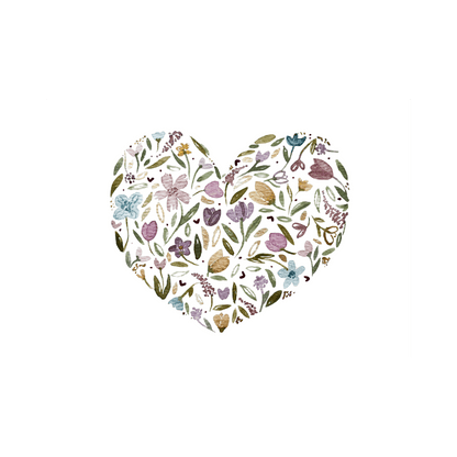 Karte Blütenherz rosa Christinas Kartenkunst