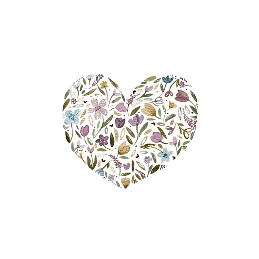 Karte Blütenherz rosa Christinas Kartenkunst