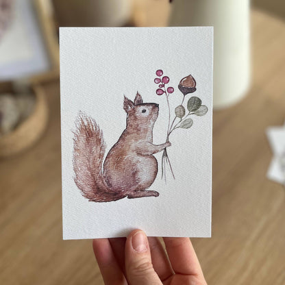 Karte Eichhörnchen Christinas Kartenkunst