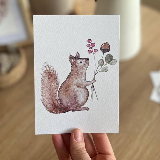 Karte Eichhörnchen Christinas Kartenkunst