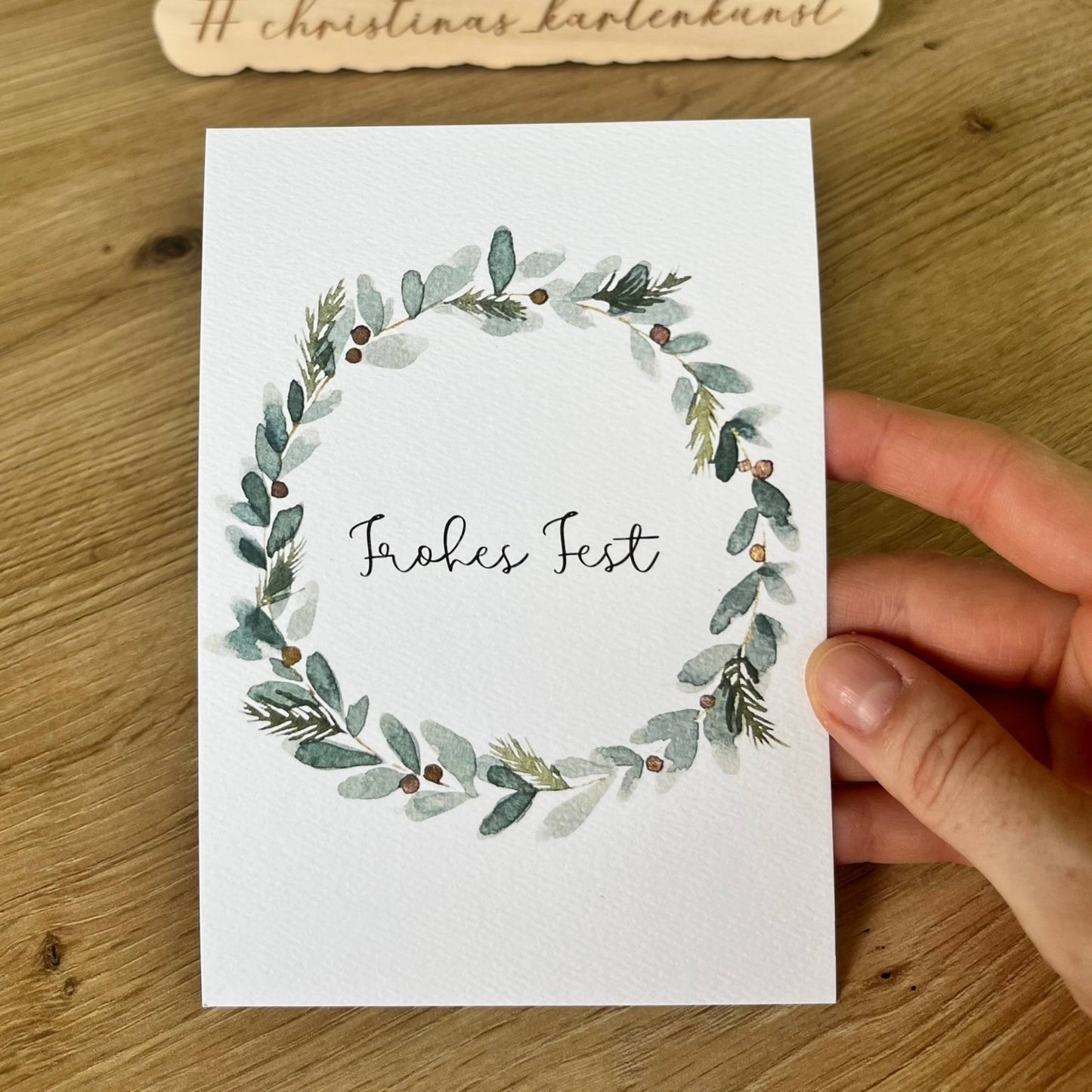Weihnachtskarte Frohes Fest Christinas Kartenkunst