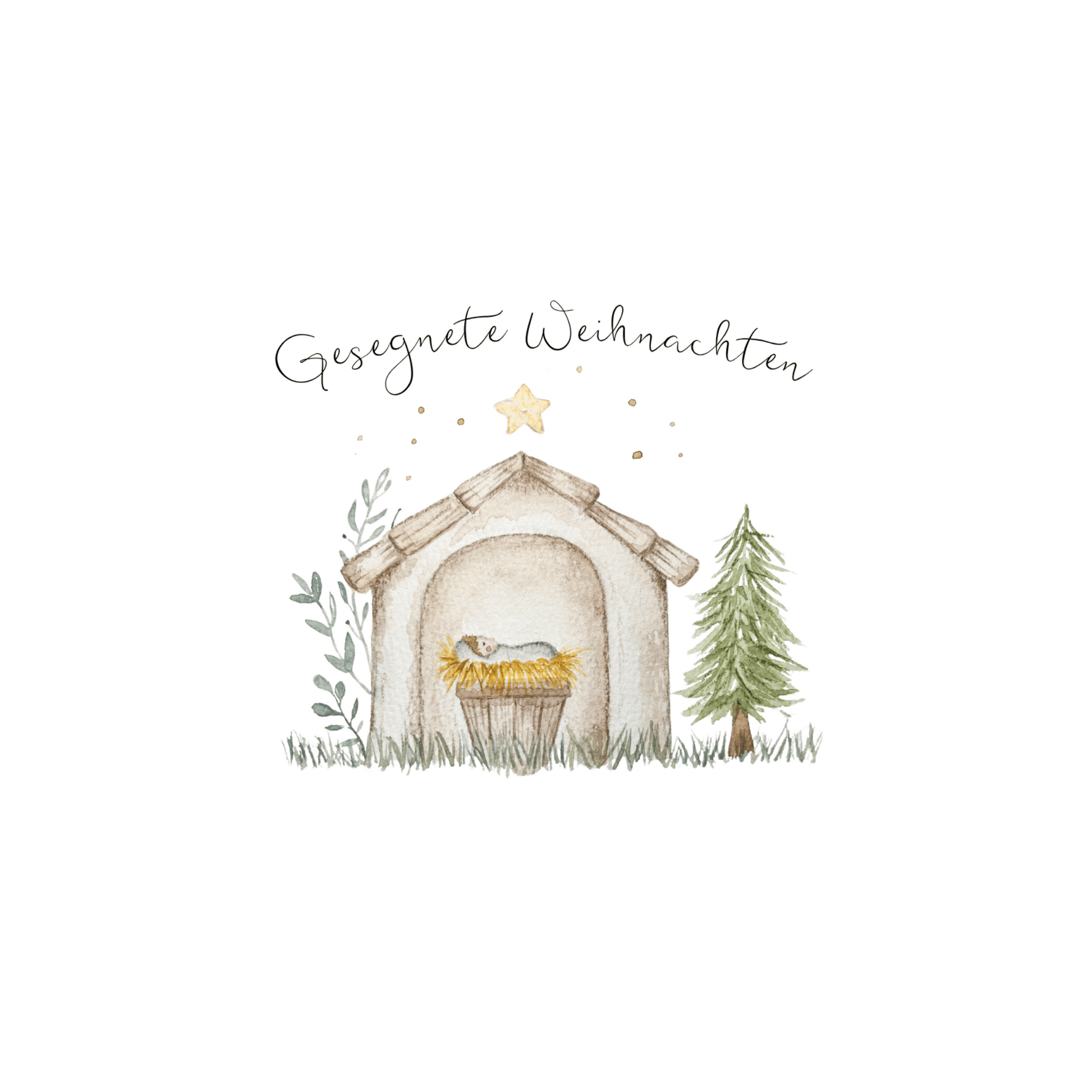  Weihnachtskarte Krippe Christinas kartenkunst